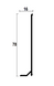 Плинтус накладной алюминиевый "Стрела" 78мм (Без покрытия)