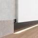Aluminium flush-mounted skirting board 60mm (black)