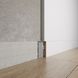 Aluminium flush-mounted skirting board 53mm (mill finish)