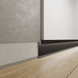 Aluminium flush-mounted skirting board 60mm (black)