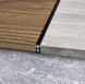 Aluminium transition profile 5&times;10 mm black