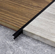 Aluminium transition profile 5&times;10 mm black