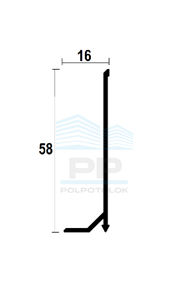 Listwa przypodłogowa 58mm "Strzałka" (Biały)