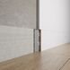 Aluminium flush-mounted skirting board for GCR12 91mm (RAL)