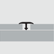 T-shaped transition profile 10&times;4 mm anodized silver