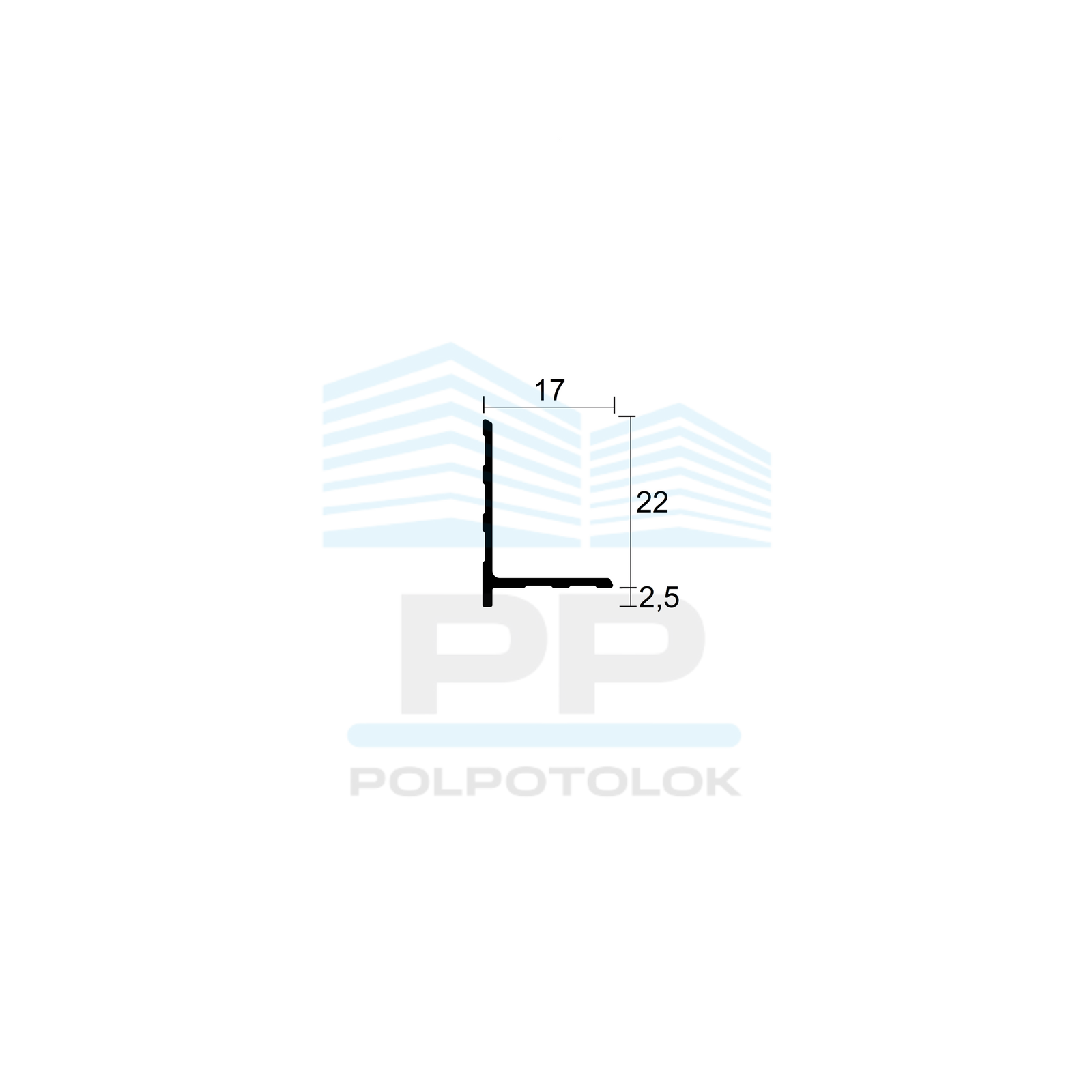 Minicokół aluminiowy „Tinline”  MPV172 (czarny)