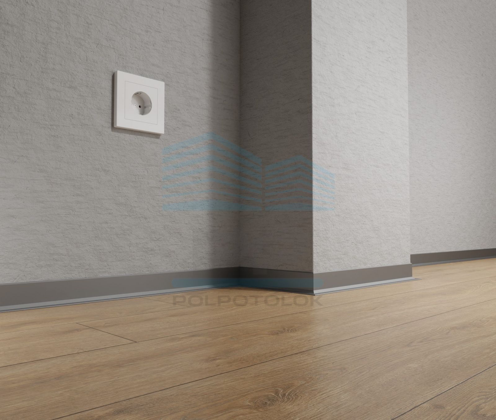 Aluminium skirting board 36mm "Arrow" series