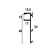 Aluminium flush-mounted skirting board 40mm (white)