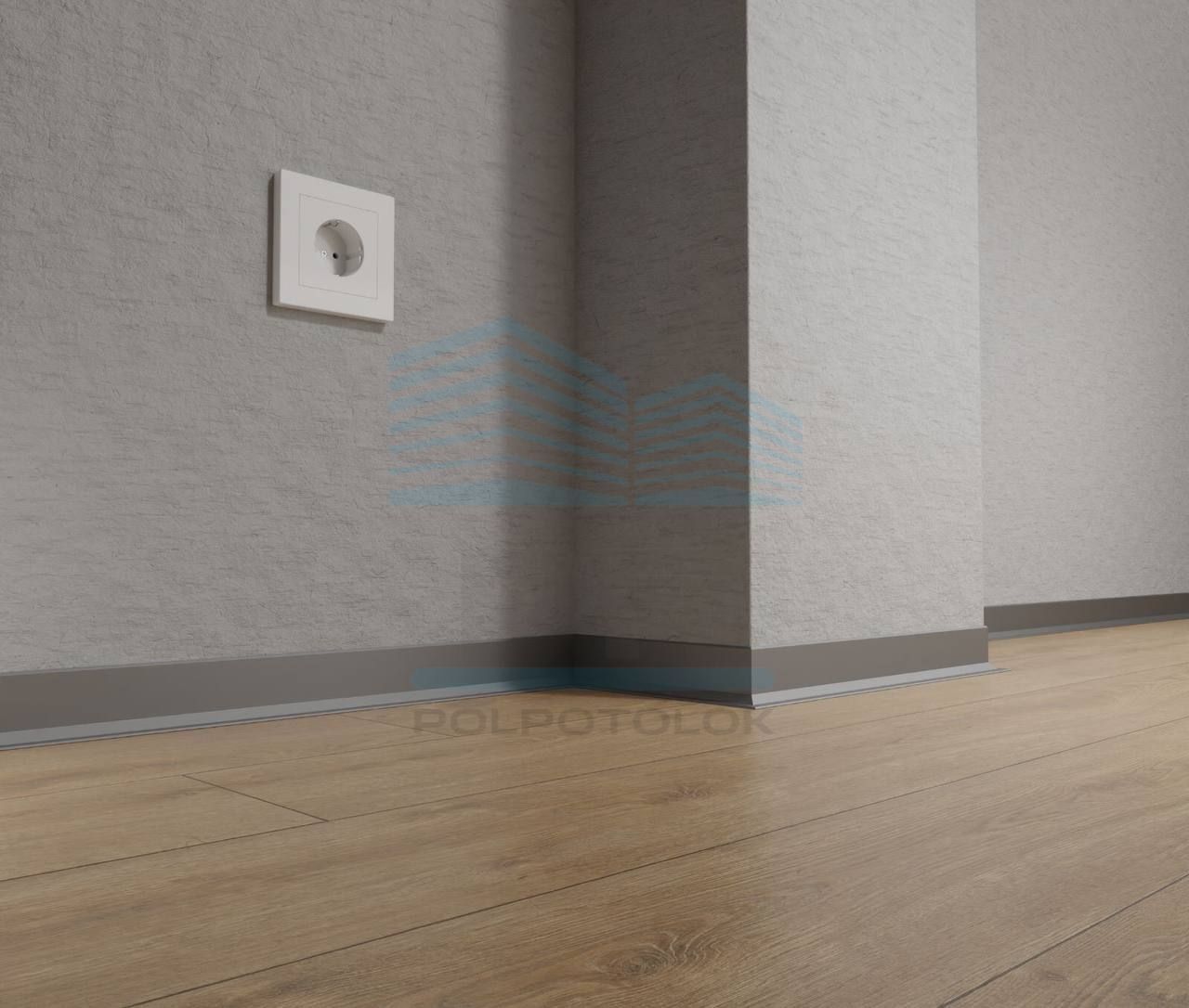 Aluminium skirting board 38mm "Arrow" series