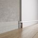Aluminium flush-mounted skirting board 40mm (RAL)