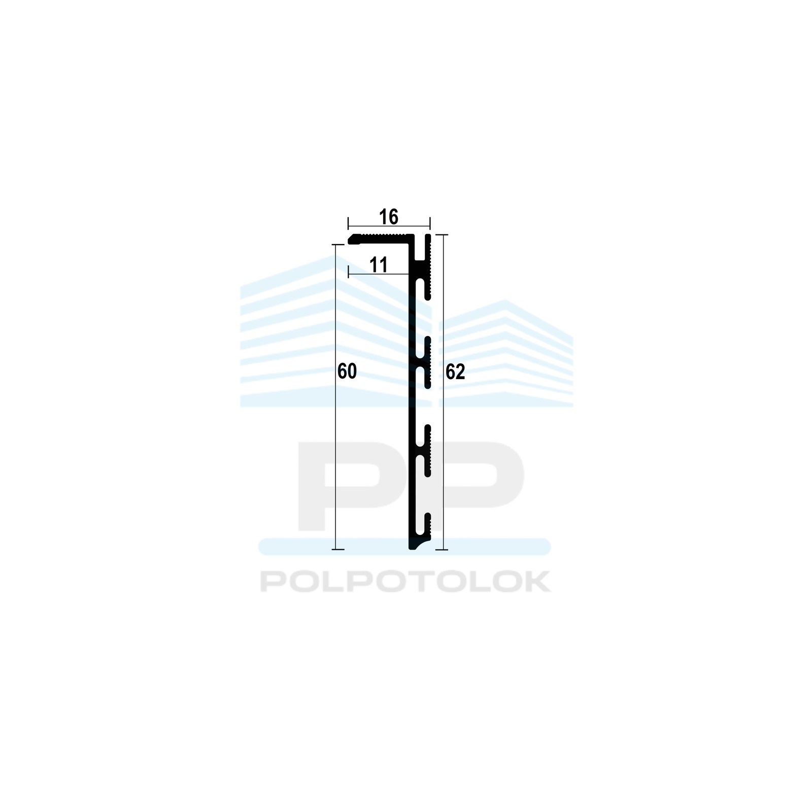 Ukryta listwa przypodłogowa podtynkowa 53mm (biały)