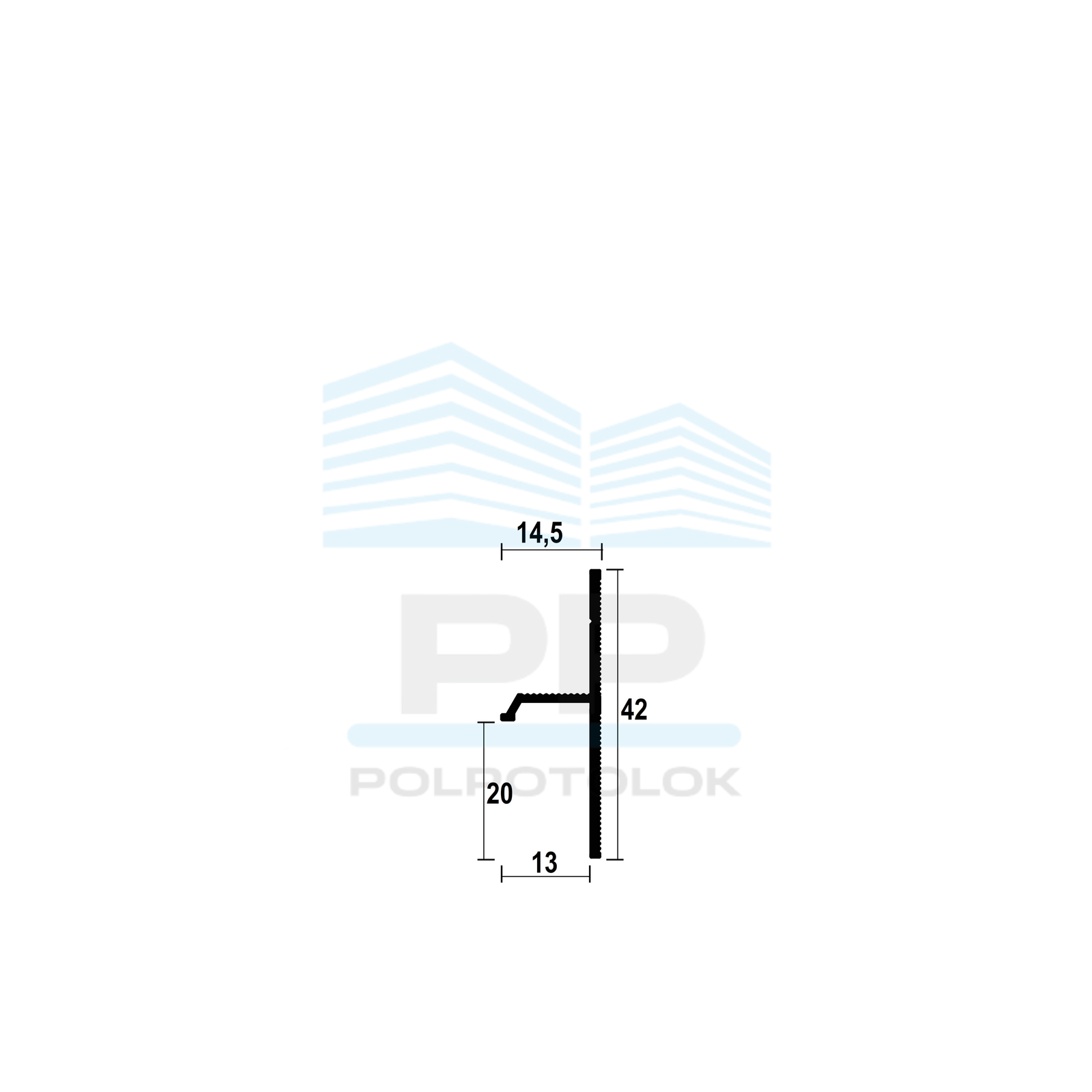 Ukryta listwa przypodłogowa podtynkowa 20mm (niepowlekany)