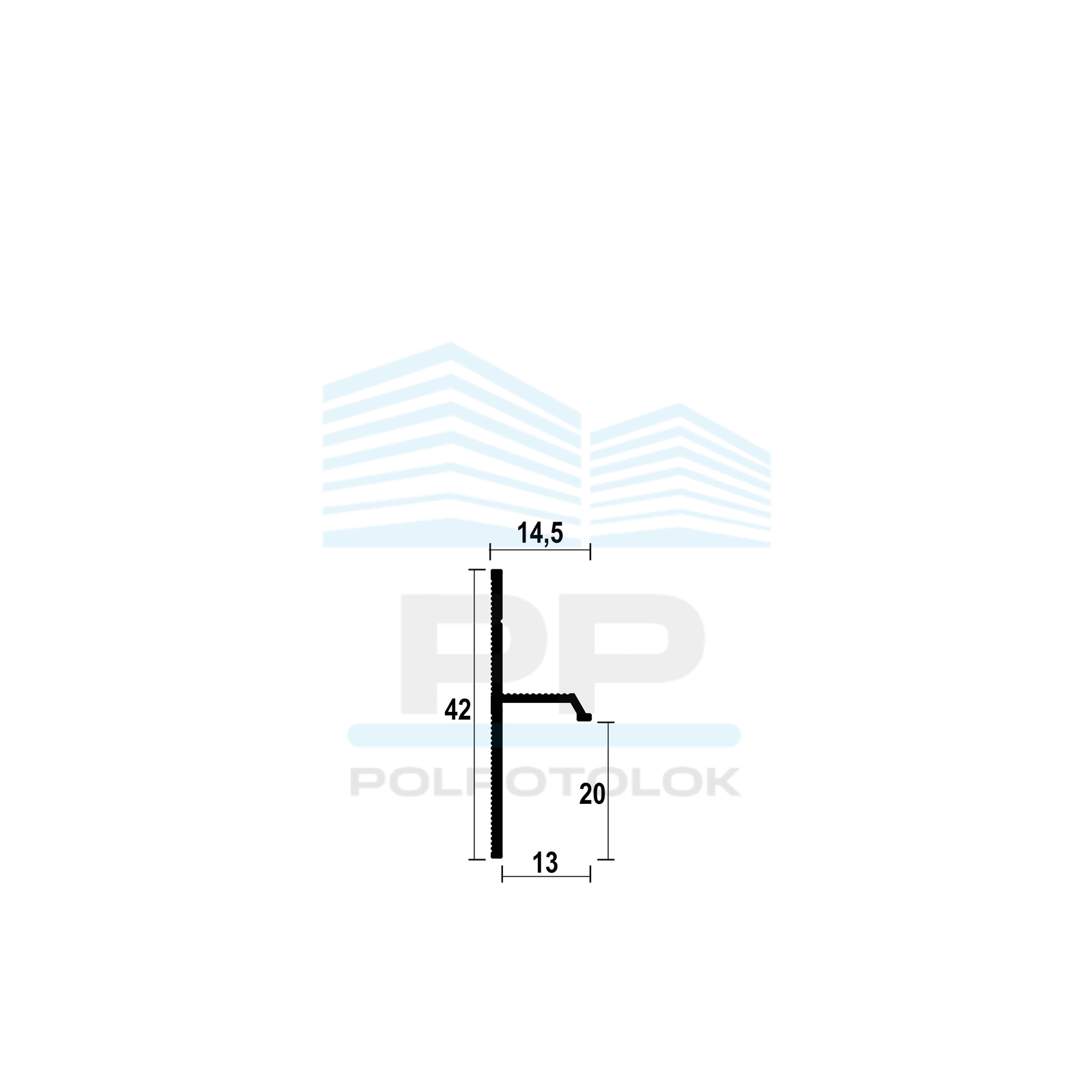 Ukryta listwa przypodłogowa podtynkowa 20mm (niepowlekany)