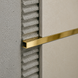 Brass U-shaped profile PCLOL 10&times;10 mm, polished brass
