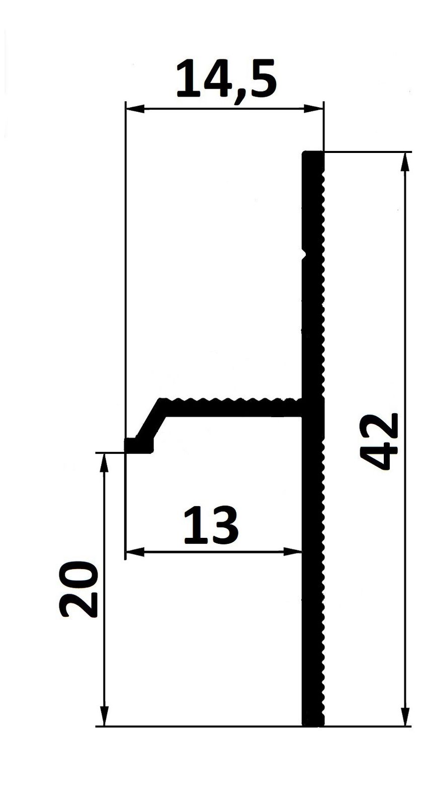 Плінтус прихованого монтажа 20 мм для гіпсокартону (фарбований)